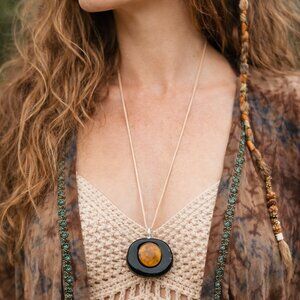 Glass Boho Chic Bohemian Handmade Pendant